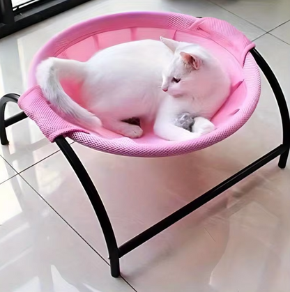 Cat Hammock – Breathable Cat Bed with Stable Metal Frame for Comfortable Resting