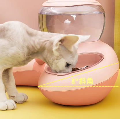 2-in-1 Pet Bowl with Automatic Water Dispenser and Non-Slip Design