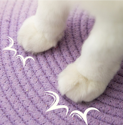 Pretty Handwoven Cotton Rope Cat Bed, Designed in the Shape of an Animal