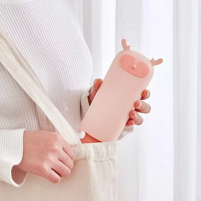 Reusable Fluffy Pet Hair Roller with Cute Animal Design and Protective Case