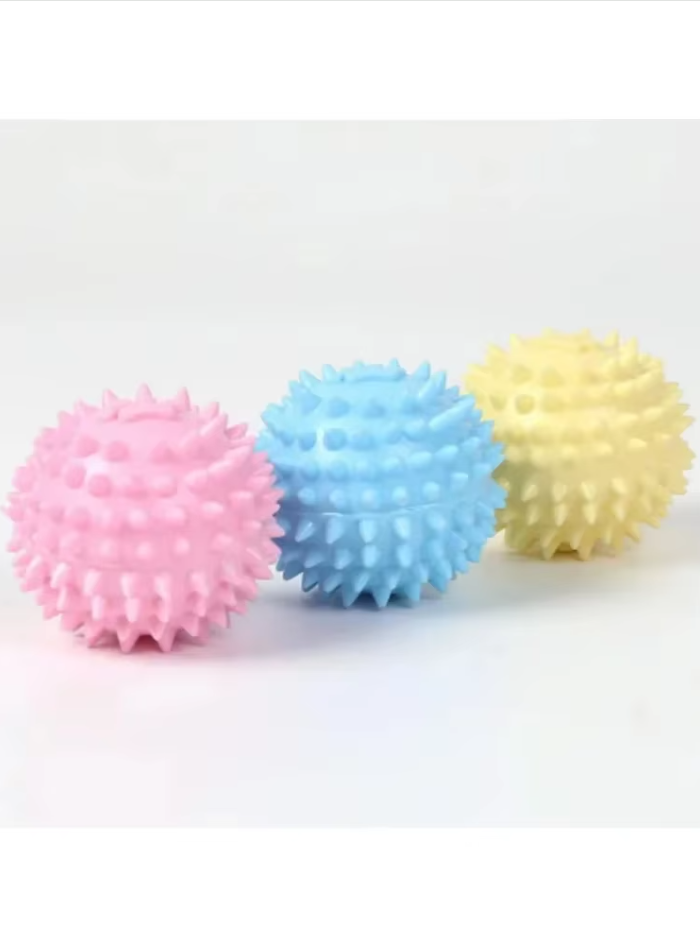 Spiky Ball Dog Toy – Soft Rubber Chew Ball for Dental Hygiene