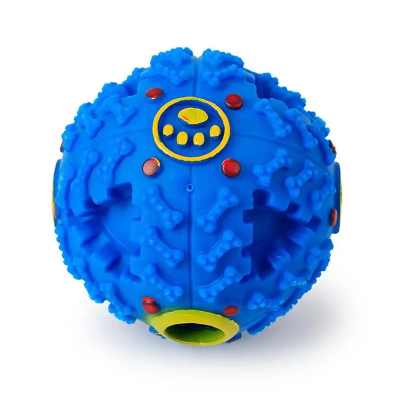 Interactive Squeaky Ball for Dogs – Durable Toy with Treat-Dispensing Function