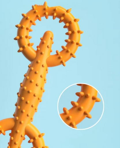 Dog Teething Ring Toy - Tooth Cleaning and Chewing Fun
