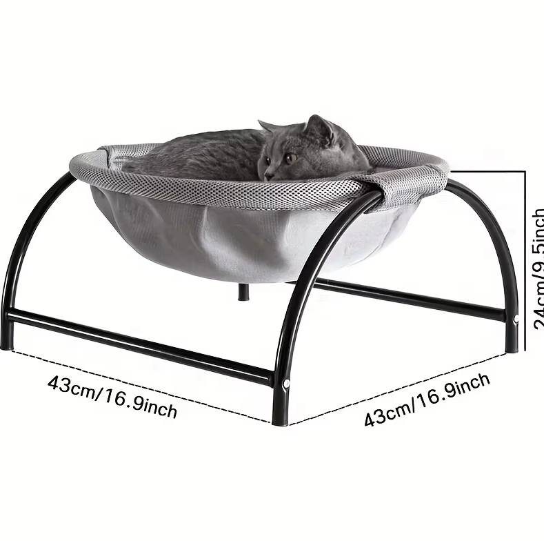 Cat Hammock – Breathable Cat Bed with Stable Metal Frame for Comfortable Resting
