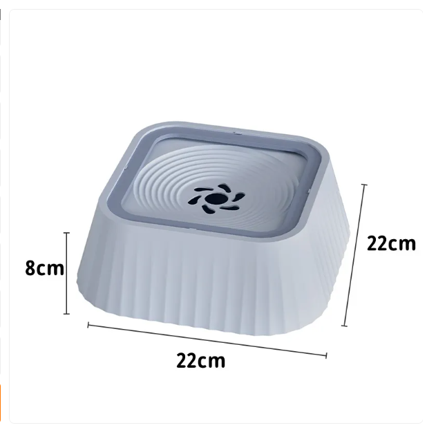 Anti-Spill Pet Bowl with Floating Water Plate to Prevent a Wet Muzzle