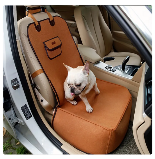 Car Dog Seat – Comfortable and Safe Dog Seat for the Car with Safety Strap