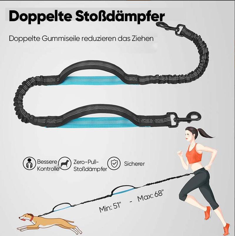 Hands-Free Dog Leash with Front Pocket