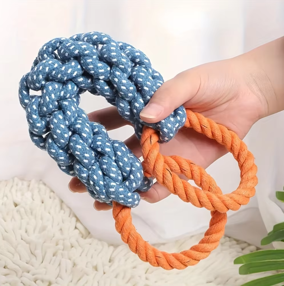 Dog Chew Toys - Durable Rope Toy for Biting and Tug-of-War Games