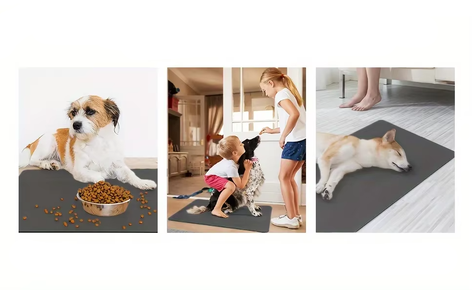 Silicone Pet Food Mat - Waterproof and Non-Slip Mat for Dogs and Cats