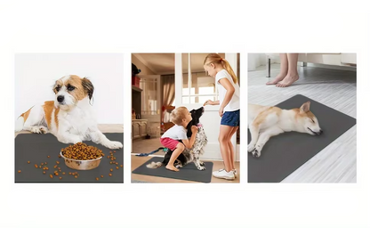 Silicone Pet Food Mat - Waterproof and Non-Slip Mat for Dogs and Cats
