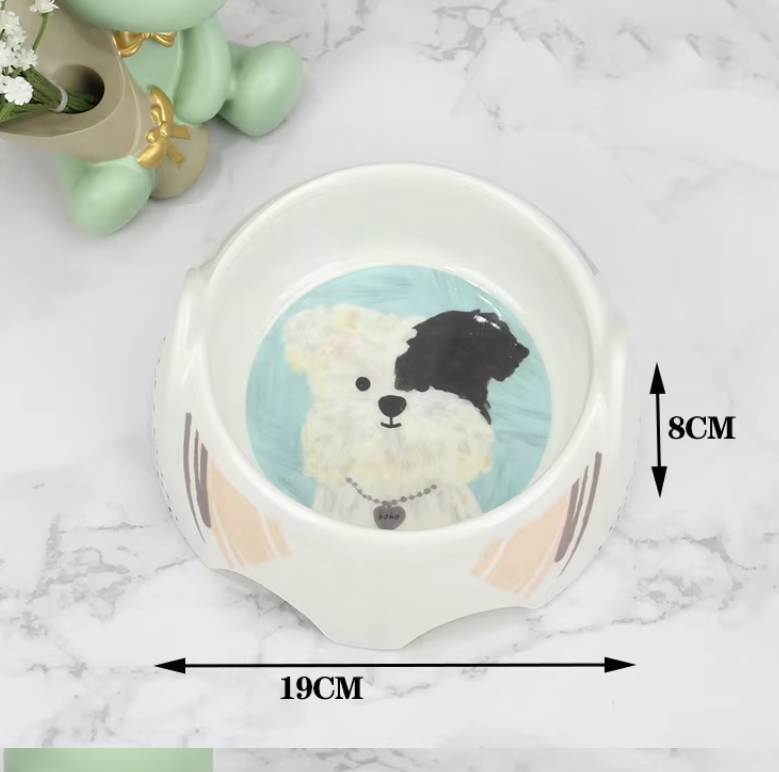 Ceramic Dog Bowl - Food and Water Bowl for Dogs