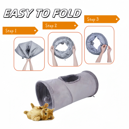Cat Tunnel with Window – Play and Hideaway for Active Cats