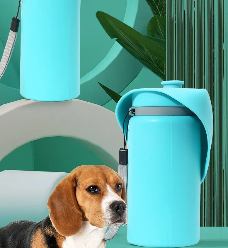 Collapsible Water Bottle for Pets with Integrated Bowl