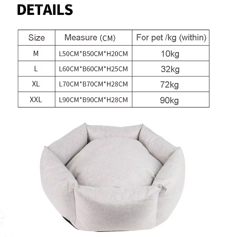 Comfortable Dog Bed - Soft Pet Bed with High Sides for Extra Comfort