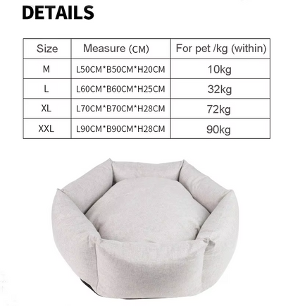 Comfortable Dog Bed - Soft Pet Bed with High Sides for Extra Comfort