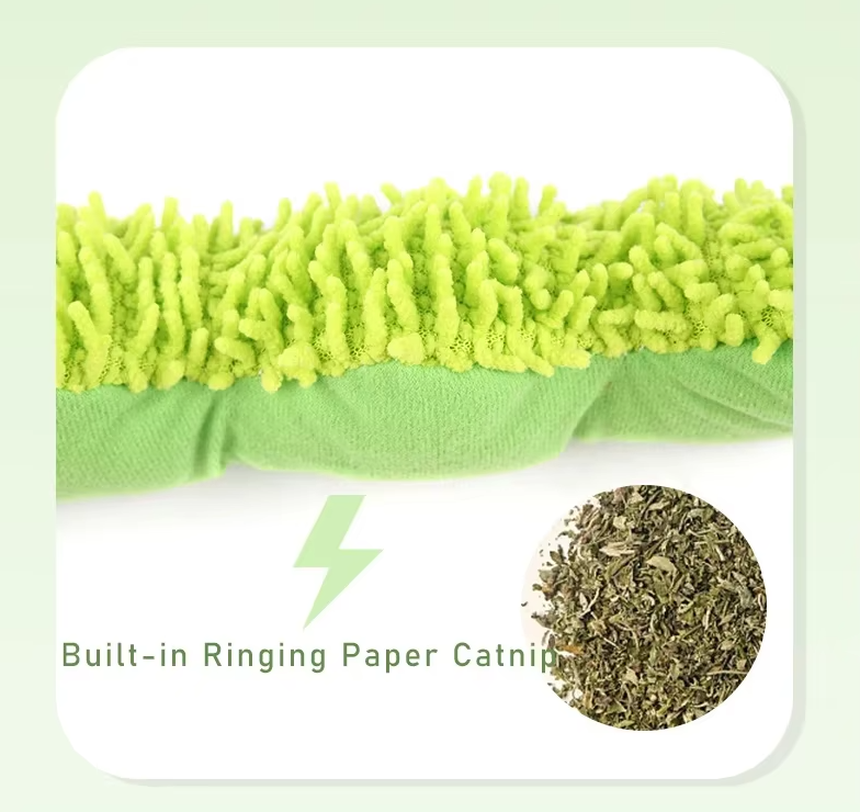 Caterpillar Cat Toy – Soft Plush with Catnip