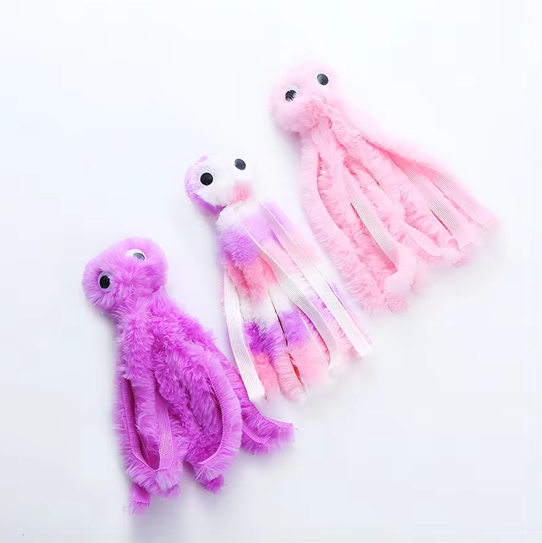 Octopus Cat Toy – Soft Plush with Long Catnip Tentacles