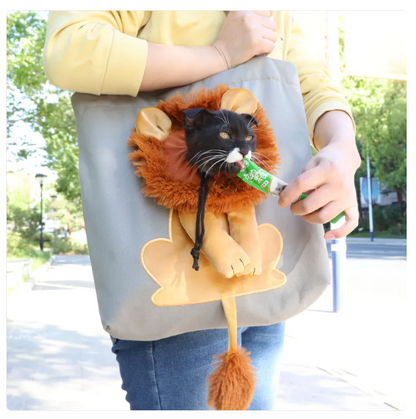 Lion-Shaped Cat Carrier – Cute Bag for Cats and Small Pets