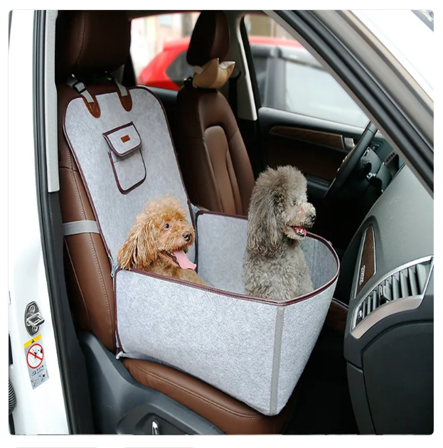 Car Dog Seat – Comfortable and Safe Dog Seat for the Car with Safety Strap
