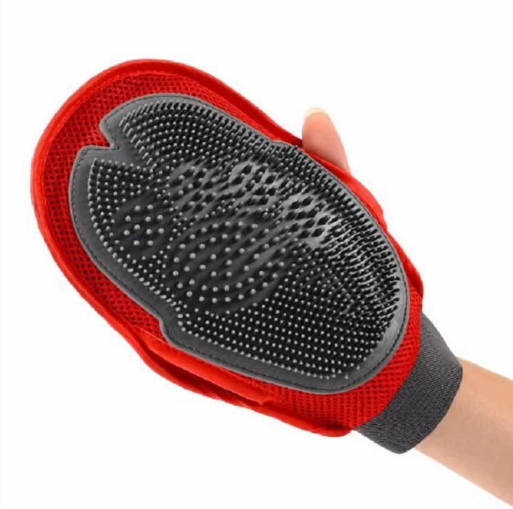 Dog Bath Mitt - Massage and Coat Brush for Dogs for Gentle Cleaning and Care