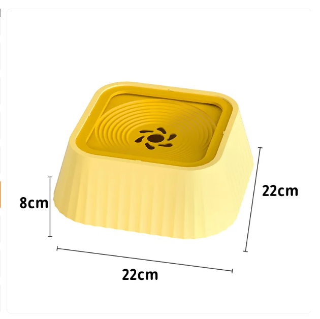 Anti-Spill Pet Bowl with Floating Water Plate to Prevent a Wet Muzzle