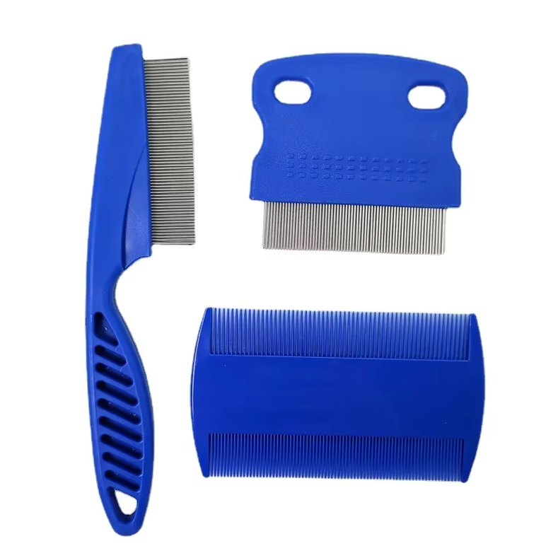 Flea Comb Set for Pets - Fine-Toothed Combs for Cats and Dogs