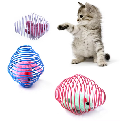 Mouse in a Spiral Cage - Prey Game for Cats