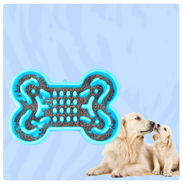 Slow Feed - Bone-Shaped Dog Bowl