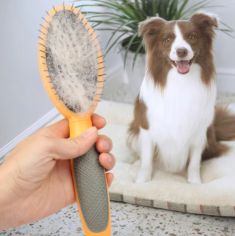 Double-Sided Pet Brush – Gentle and Effective Coat Care for Dogs and Cats
