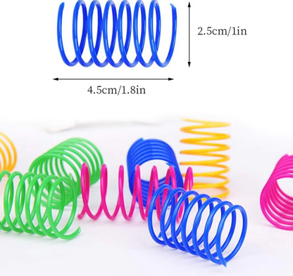 Multicolored Spiral Springs - Interactive Fun for Cats