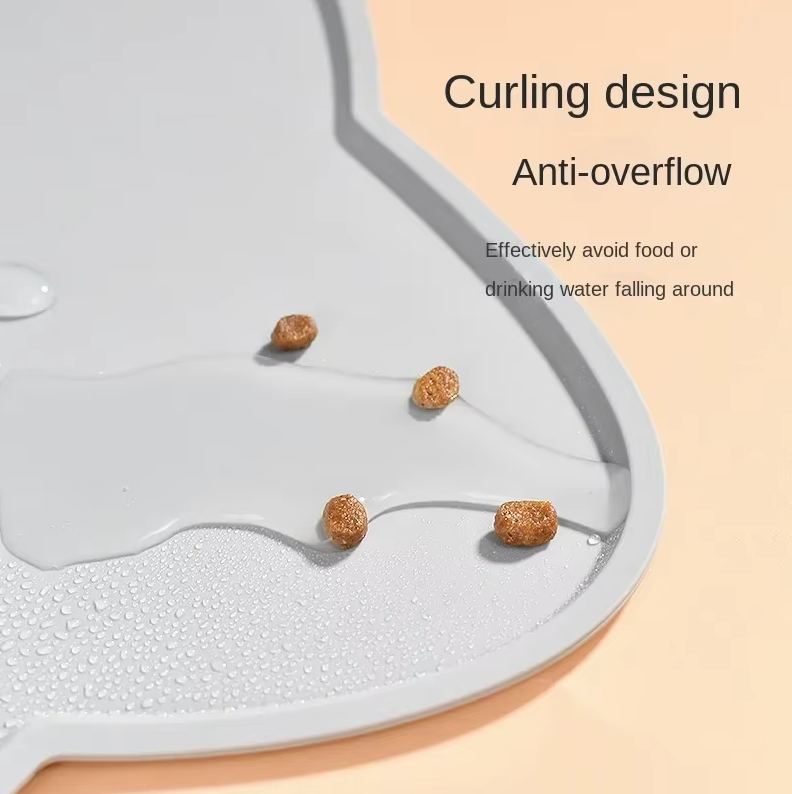 Cat Bowl Mat with Non-Slip Bottom