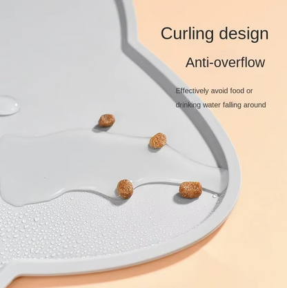Cat Bowl Mat with Non-Slip Bottom