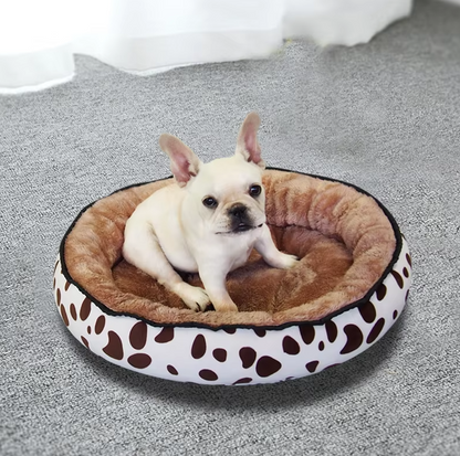 Polka Dot Dog Bed for Comfortable Resting Breaks
