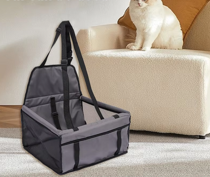 Foldable Car Seat for Dogs - Stable and Waterproof Dog Seat with Safety Belt