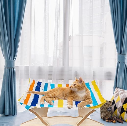 Wooden Cat Bed Covered with Fabric – Comfortable Resting Place for Cats