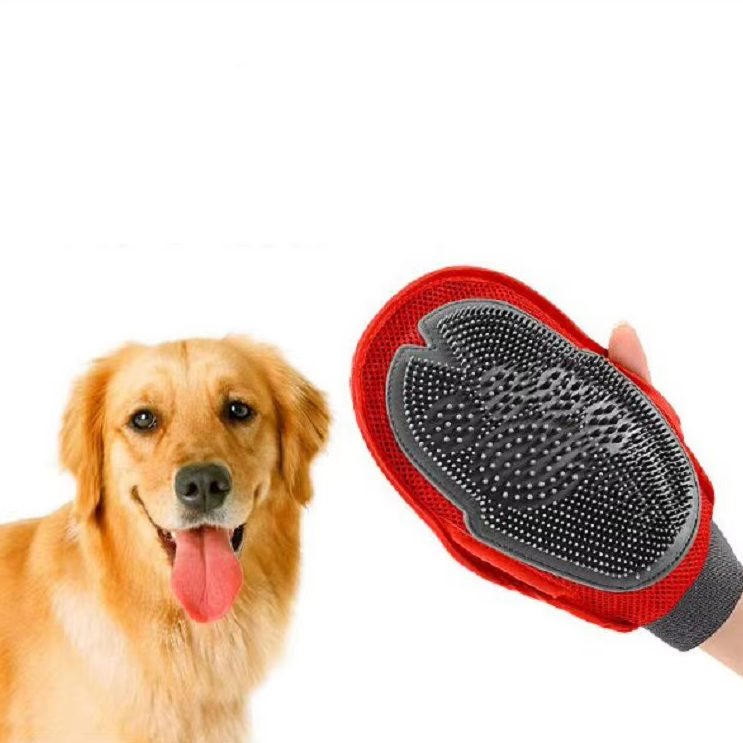 Dog Bath Mitt - Massage and Coat Brush for Dogs for Gentle Cleaning and Care