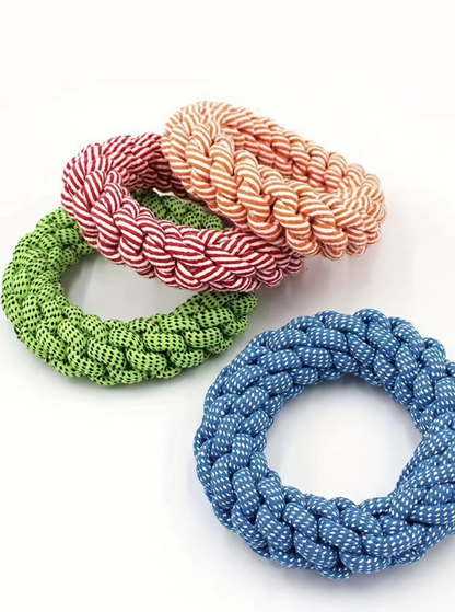 Durable Chew Ring for Dogs - Natural Rope Toy for Healthy Gums