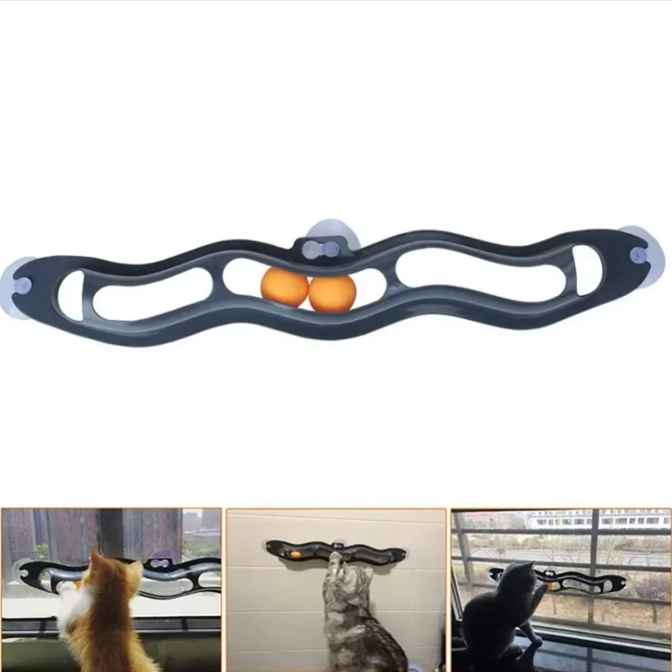 Window Marble Track - Exciting Toy for Cats