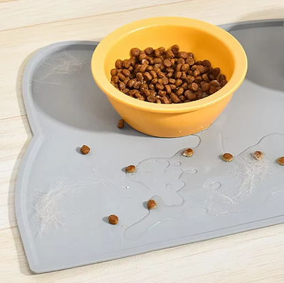 Cat Bowl Mat with Non-Slip Bottom