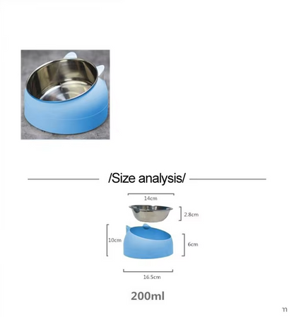 15-Degree Inclined Cat Bowl for Comfortable Feeding