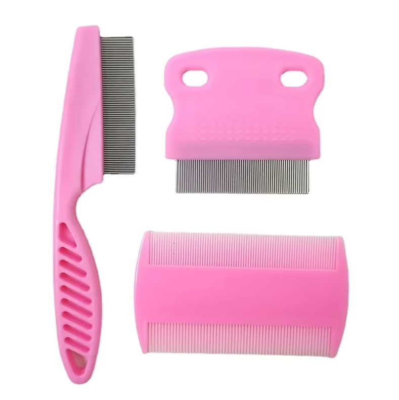 Flea Comb Set for Pets - Fine-Toothed Combs for Cats and Dogs