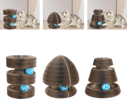 Cat Scratching Toys - With Interactive Ball for Fun Scratching in Different Styles