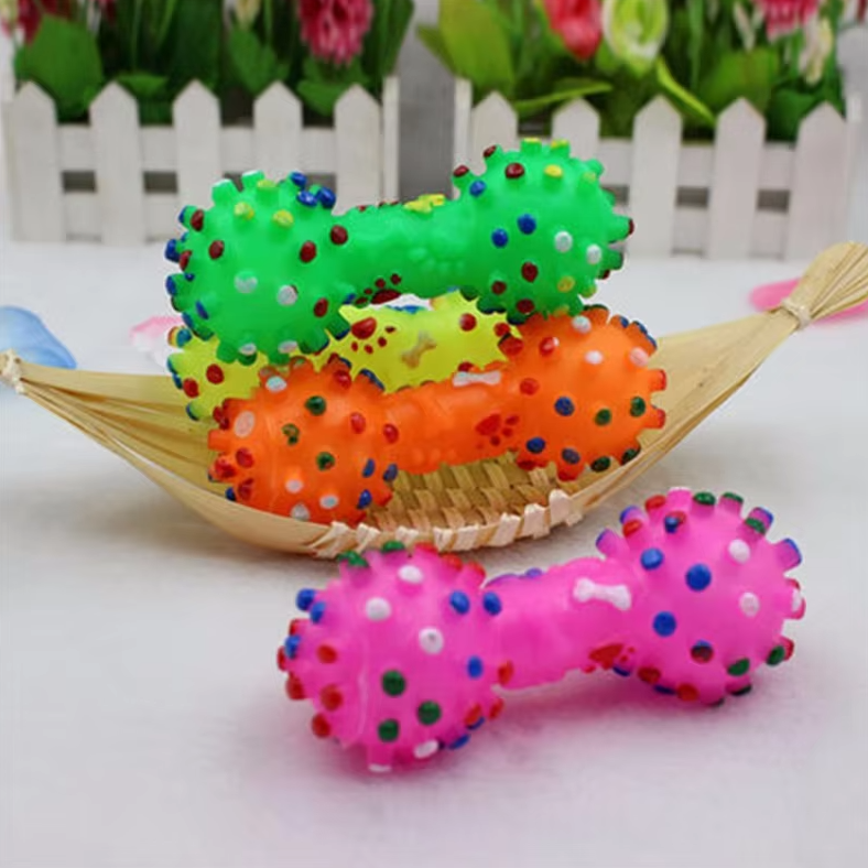 Chew Toys for Dogs - Multicolored Dumbbell-Shaped Chew Toys