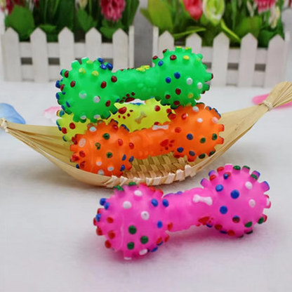 Chew Toys for Dogs - Multicolored Dumbbell-Shaped Chew Toys