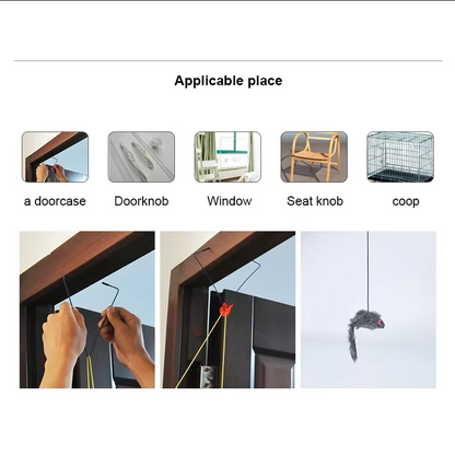 Interactive Door Toy - Jumping Mouse for Active Cats