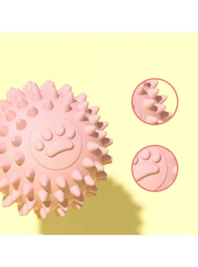 Spiky Ball Dog Toy – Soft Rubber Chew Ball for Dental Hygiene