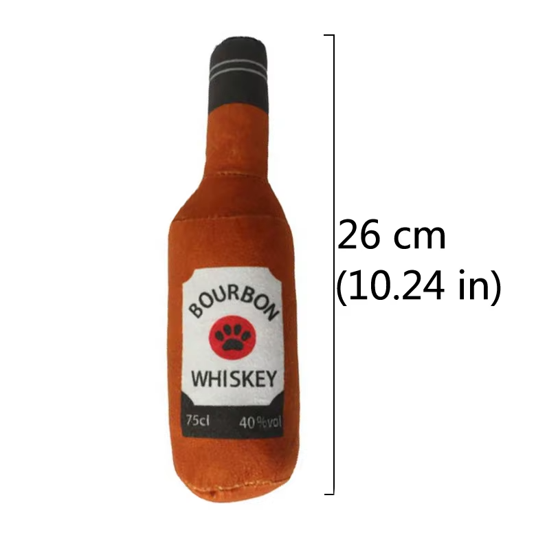 Plush Dog Toys - Fun Teething Toys in Drink Shape