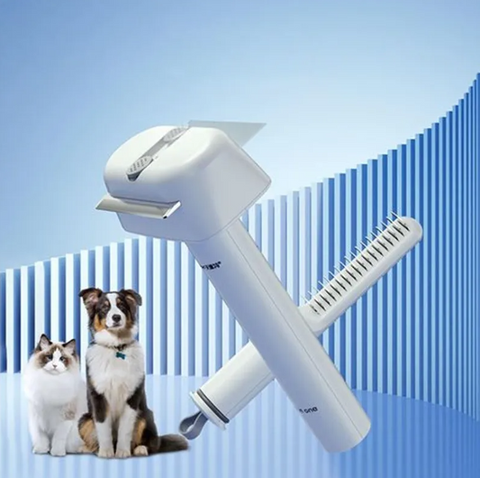 2-in-1 Pet Brush with Trimmer for Effective Grooming