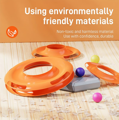 3-Level Cat Toy with Balls - Play Tower