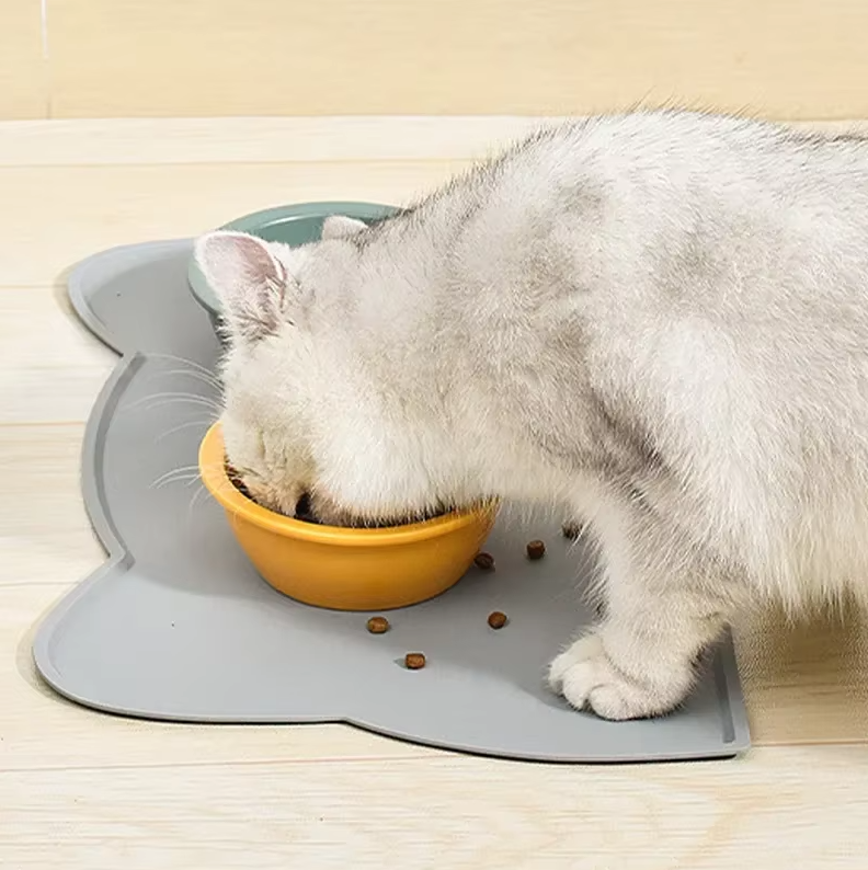 Cat Bowl Mat with Non-Slip Bottom